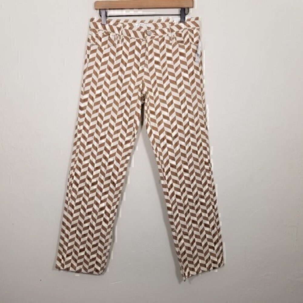 NWT PacSun Low Rise Straight Button Fly Jeans Cram and Tan Size 27
